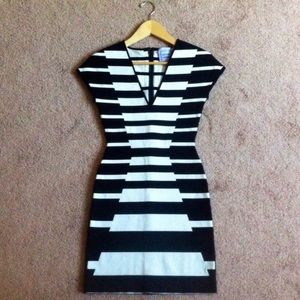 Herve Leger Geometric Bandage Dress